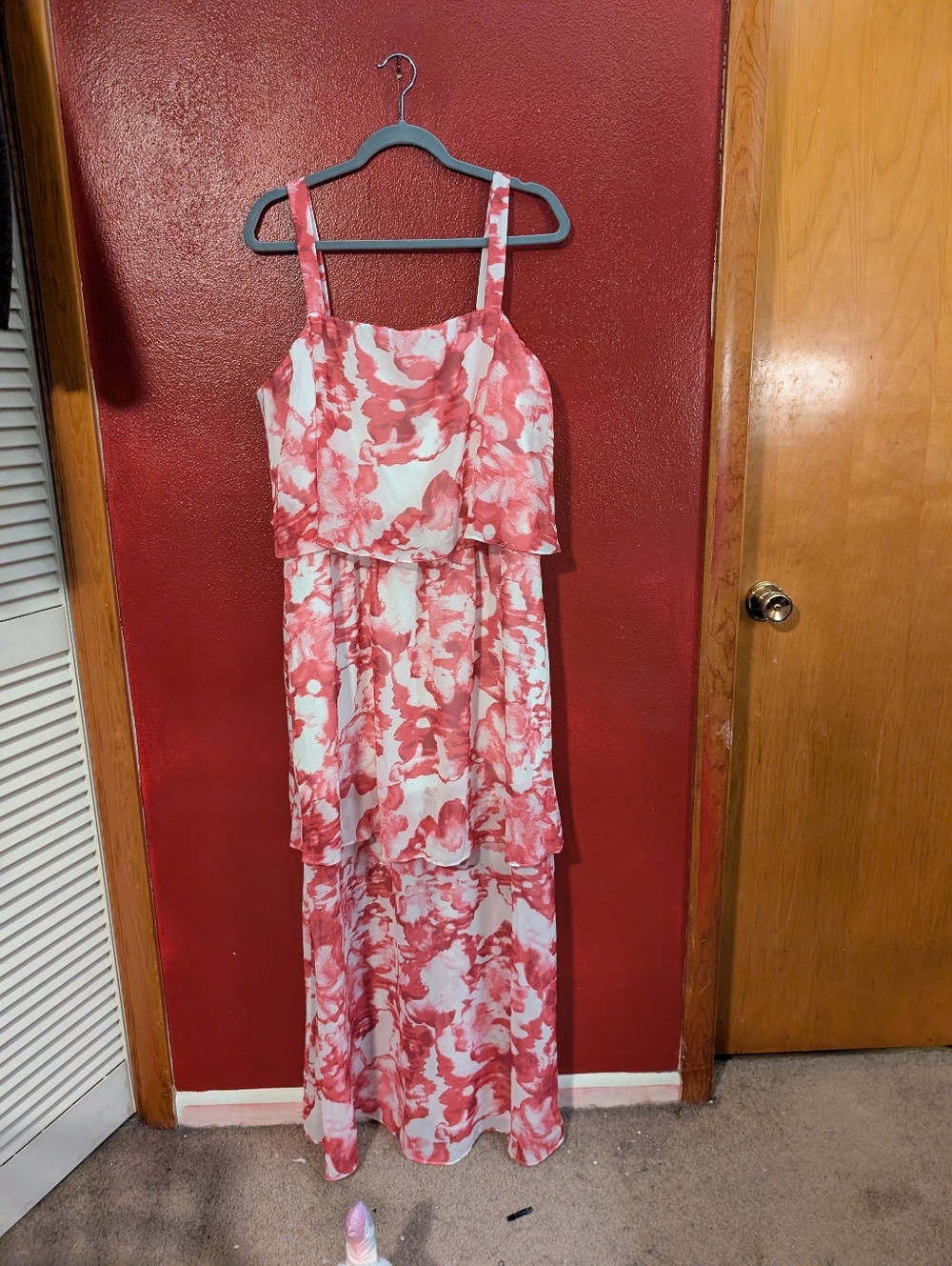 R & M Richards Floral Tiered Dress